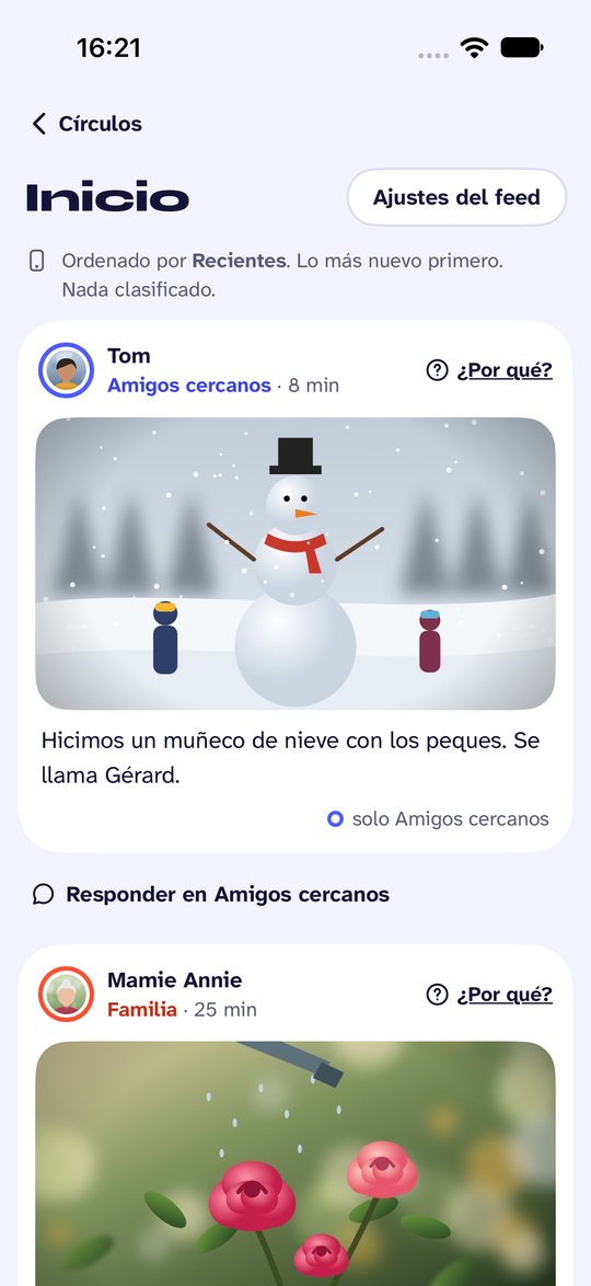 Captura de pantalla de Noo. Inicio: todo lo nuevo, ordenado con tu regla.